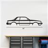 1987-1993 Mustang LX Coupe Silhouette Metal Wall Art