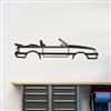 1987-93 Mustang Silhouette Metal Wall Art - Convertible With Wing