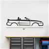 1994-1998 Mustang Convertible Silhouette Metal Wall Art