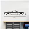 1999-2004 Mustang Convertible Silhouette Metal Wall Art