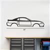 1999-2004 Mustang Coupe Silhouette Metal Wall Art