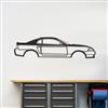 1999-2004 Mustang Coupe Silhouette Metal Wall Art