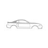 1999-2004 Mustang Coupe Silhouette Metal Wall Art
