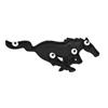 1994-04 Mustang Pony Grille Emblem  - Black