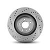 2015-22 Mustang Rear Brake Rotors - 13" - Drilled & Slotted Ecoboost PP/GT/GT PP