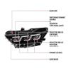 2015-17 Mustang S650 Style LED Projector Headlights