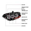 2018-23 Mustang S650 Style LED Projector Headlights