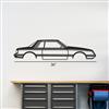 1979-1986 Mustang Coupe Silhouette Metal Wall Art