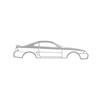 1994-1998 Mustang Coupe Silhouette Metal Wall Art