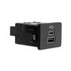 2024-26 Mustang USB + USB-C Audio Auxiliary Jack