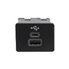 2024-26 Mustang USB + USB-C Audio Auxiliary Jack