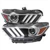 2015-2022 Mustang Shelby GT350/GT500 Spec-D Headlight Kit w/ Switchback Sequential LED Turn Signal