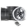 1979-93 Mustang SVE 5 Lug S89 Wheel Kit - 17x8/9  - Gunmetal