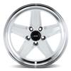 1979-93 Mustang SVE 5 Lug S89 Wheel & Nitto Tire Kit  - 17x8/9 - White