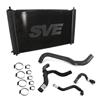 2001-04 Mustang SVE Aluminum Radiator & Rubber Hose Kit  - Black 4.6 2V