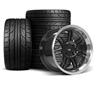 1979-93 Mustang SVE 4 Lug Anniversary Wheel & Nitto Tire Kit  - 17x9/10 - Black W/ Machined Lip