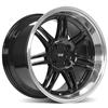 1979-93 Mustang SVE 4 Lug Anniversary Wheel & Nitto Tire Kit  - 17x9/10 - Black W/ Machined Lip