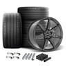 2020-2022 Mustang SVE CFX Forged Wheel & Michelin Sport 4S Tire Kit - 20x11/11.5 - Gloss Graphite GT500