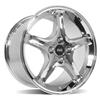 1979-93 Mustang SVE 4 Lug Cobra R Wheel Kit - 17x8/10  - Chrome 