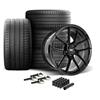 2015-23 Mustang SVE DHP1 Forged Wheel & Michelin Sport 4S Tire Kit  - 19x10.5/11 - Black Mach 1