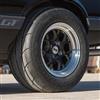 1979-93 Mustang SVE 4 Lug Drag Comp Wheel & Tire Kit - 17x4.5 & 15x10  - Gloss Black - M/T Tires