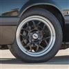 1979-93 Mustang SVE 4 Lug Drag Comp Wheel & Tire Kit - 17x4.5 & 15x10  - Gloss Black - M/T Tires