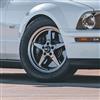 2005-14 Mustang SVE Drag "Classic" Wheel Kit - 17x4.5 / 15x10  - Dark Stainless