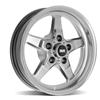2005-10 Mustang SVE Drag "Classic" Wheel & Tire Kit  - 15x3.75 /10 - Dark Stainless 