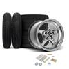2005-10 Mustang SVE Drag "Classic" Wheel & Tire Kit  - 15x3.75 /10 - Dark Stainless 