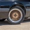 1979-1993 SVE Mustang Fox Body 4 Lug Mesh Wheel & Tire Kit - Classic Gold - 17x8 - HTR Z5 Tires