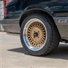 1979-1993 SVE Mustang Fox Body 4 Lug Mesh Wheel & Tire Kit - Classic Gold - 17x8 - HTR Z5 Tires