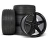 1994-04 Mustang SVE Saleen Style Wheel & Tire Kit - 18x9  - Black - HTR Z5 Tires