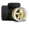 1994-04 Mustang SVE Series 4 Wheel & Kenda Tire Kit - 18x9/10  - Gloss Gold