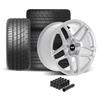 2005-2014 Mustang SVE X500 Wheel & Firestone Tire Kit - 19x10 - Gloss Silver