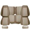 1985-86 Mustang TMI Sport Seat Cloth Upholstery Kit  - Sand Beige w/ Red Welt Hatchback
