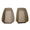 1985-86 Mustang TMI Sport Seat Upholstery - Cloth  - Sand Beige w/ Red Welt Convertible
