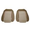 1985-86 Mustang TMI Sport Seat Upholstery - Cloth  - Sand Beige w/ Red Welt Convertible
