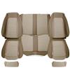 1985-86 Mustang TMI Sport Seat Upholstery - Cloth  - Sand Beige w/ Red Welt Convertible