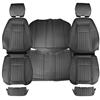 1987-89 Mustang TMI Sport Seat Vinyl Upholstery Kit  - Smoke Gray Convertible
