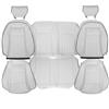 1992 Mustang TMI Sport Seat Upholstery - Leather  - Oxford White w/ Black Piping Special Edition Convertible