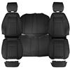 1987-89 Mustang TMI Sport Seat Vinyl Upholstery Kit  - Black Convertible