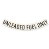 Unleaded Gasoline Only Decal - Curved Black