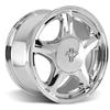 1979-93 Mustang 5 Lug Pony Wheel & Nitto Tire Kit  - 17x8/9 - Chrome